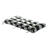 $13 Buffalo Check Bench Cushions - Black