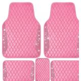 $41 CAR PASS Bling Leather Car Mats Shining Diamon