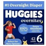 $51 Huggies Overnites Nighttime Diapers, Size 6 (3