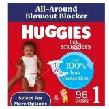$28 Huggies Little Snugglers Baby Diapers, Size 1