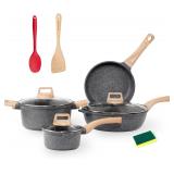 $46 10Pcs Pots and Pans Set,nonstick Cookware Set