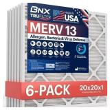 $62 BNX TruFilter 20x20x1 Air Filter MERV 13 (6-Pa
