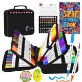 $27 Acrylic Paint Markers, 80 Colors Dual Tip with