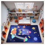 $20 Boshengya Space Rockets Rug for Kids Room 48x7