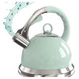 $34 Grey Whistling Tea Kettle 2.6L Stovetop Stainl
