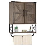 $100 RUSTOWN Farmhouse Medicine Cabinet with 2 Bar