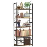 $60 NUMENN 5 Tier Bookshelf, Tall Bookcase Shelf S