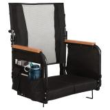 $72 Extra Wide Stadium Seats with Back Support, Bl