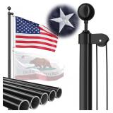 $136 Heavy Duty 25 FT Flag Pole, Unbending 100MPH