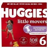 $60 Huggies Little Movers Baby Diapers Size 6 (35+