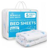 $80 Miracle Dual Waterproof Incontinence Bed Sheet