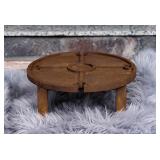 $40 Foldable Beech Wood Wine & Snack Table   Porta