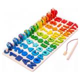 $40 Montessori Toddler Number Puzzles, Sorter Coun