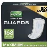 $69 Depend Men's Maximum Incontinence Guards, 168