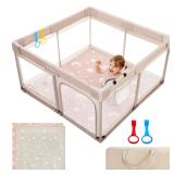 $80 Joypony Baby Playpen with Mat, 50x50 in Small