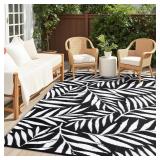 $90 OLANLY Waterproof Outdoor Rug 9x12 ft, Reversi