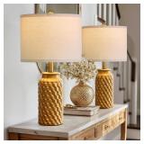 $50 USumkky 20.5' Gold Modern Ceramic Bedside Lamp