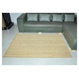 $65 Handmade Jute Rug Natural Beige Color Rectangl