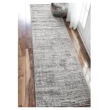 $76 Nuloom Sherill Grey/Ivory, 2'6' x 12', Solid,