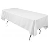 $80 10 Pack 60 x 120 Inch Rectangle White Polyeste