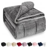 $50 Wemore Sherpa Fleece Weighted Blanket for Adul
