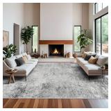 $300 RUUGME Washable 12x15 Area Rug - Large Abstra