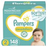 $54 Pampers Swaddlers Diapers Size 2, 148 Count (S