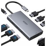 $31 USB C Docking Station Dual Monitor Adapter for