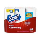 $10 Scott Paper Towels 108 sheet 1 ply 6 pk