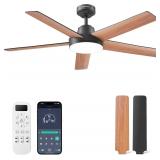 $100 AKOFUN Ceiling Fans with Lights and Remote, L