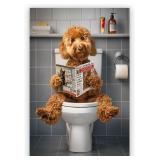 $21 JYscillate bathroom decor wall art Goldendoodl