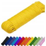 $16 TECEUM Rope   150 Feet x 1/4 Inch (7mm)   Yell