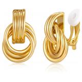 $13 YUJIE Gold Clip On Earrings for Women Gold Pla