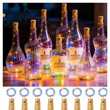 $13 VOOKRY Wine Bottle Lights 8 Pack 20 LED Mini C