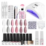 $23 36Pcs Gel Nail Polish Set with UV Light Starte