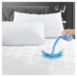 $33 GRT Queen Waterproof Mattress Pad, Hollow Cott