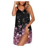 $13 XL-Ekouaer Womens Nightgown Sleeveless Sleepwe