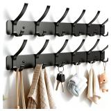 $8 Wall Mounted Coat Rack, 6 Hooks for Hanging Clo