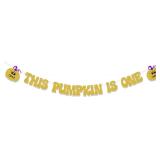 $8 This Pumpkin Is One Banner, First Birthday Part