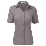 $13 2x- RED-DOUBLJU Slim Fit Plain Classic Shirts