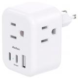$16 European Travel Plug Adapter, Addtam Internati