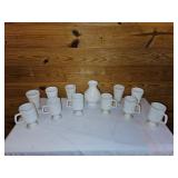 Milk Glass Vase And Mug Set