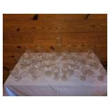 Etched Crystal Stemware Lot