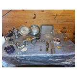 Silverplate And Glassware Serving Lot