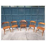 Boling Chair Company Maple Captains Chairs Set