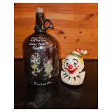 Schmid Clown Music Box And Jug Lot