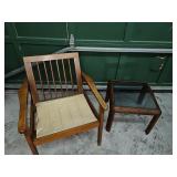 MCM Style Chair And Side Table Set