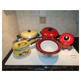 Vintage Mushroom Enamelware Cookware Set