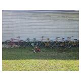 Lot Of Six Bicycles And Tricycle