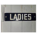 Pair Of Enamel Restroom Signs